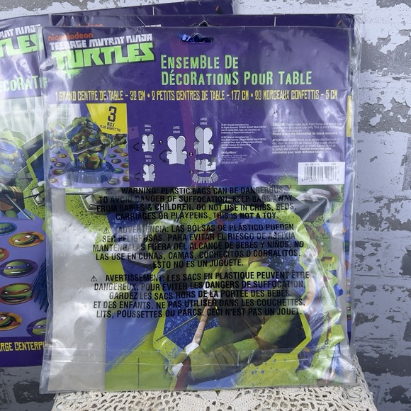 Teenage Mutant Ninja Turtles Party Table Decorating Kits Lot Of 3 Sets - Picture 3 of 5